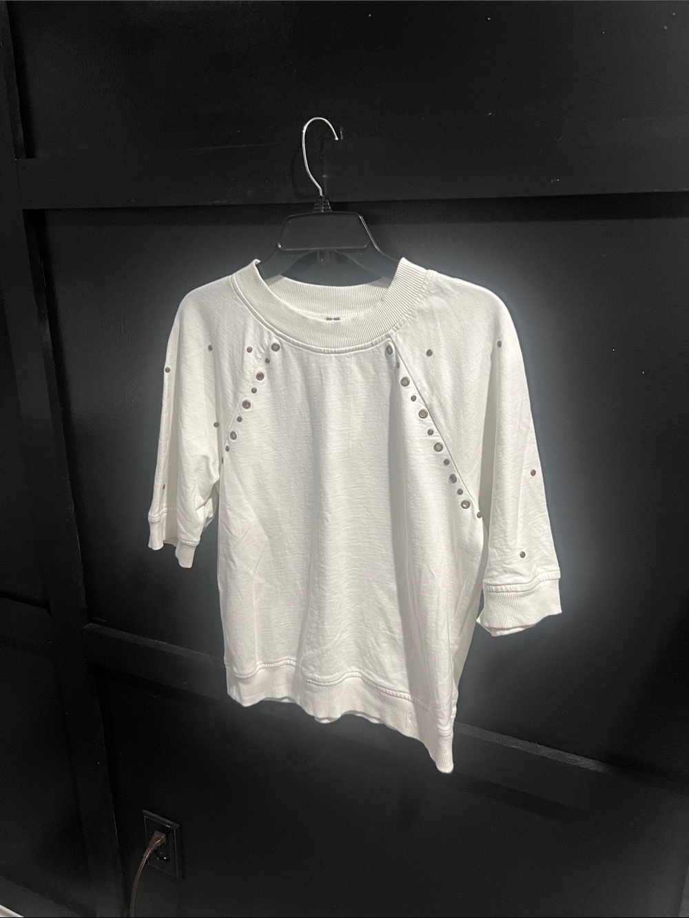 Anthropologie | White Short Sleeved Top | Size Medium - Picture 4 of 11